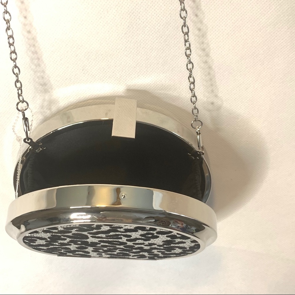 Leopard Print Sequenced Circle Chain Crossbody Ba… - image 3